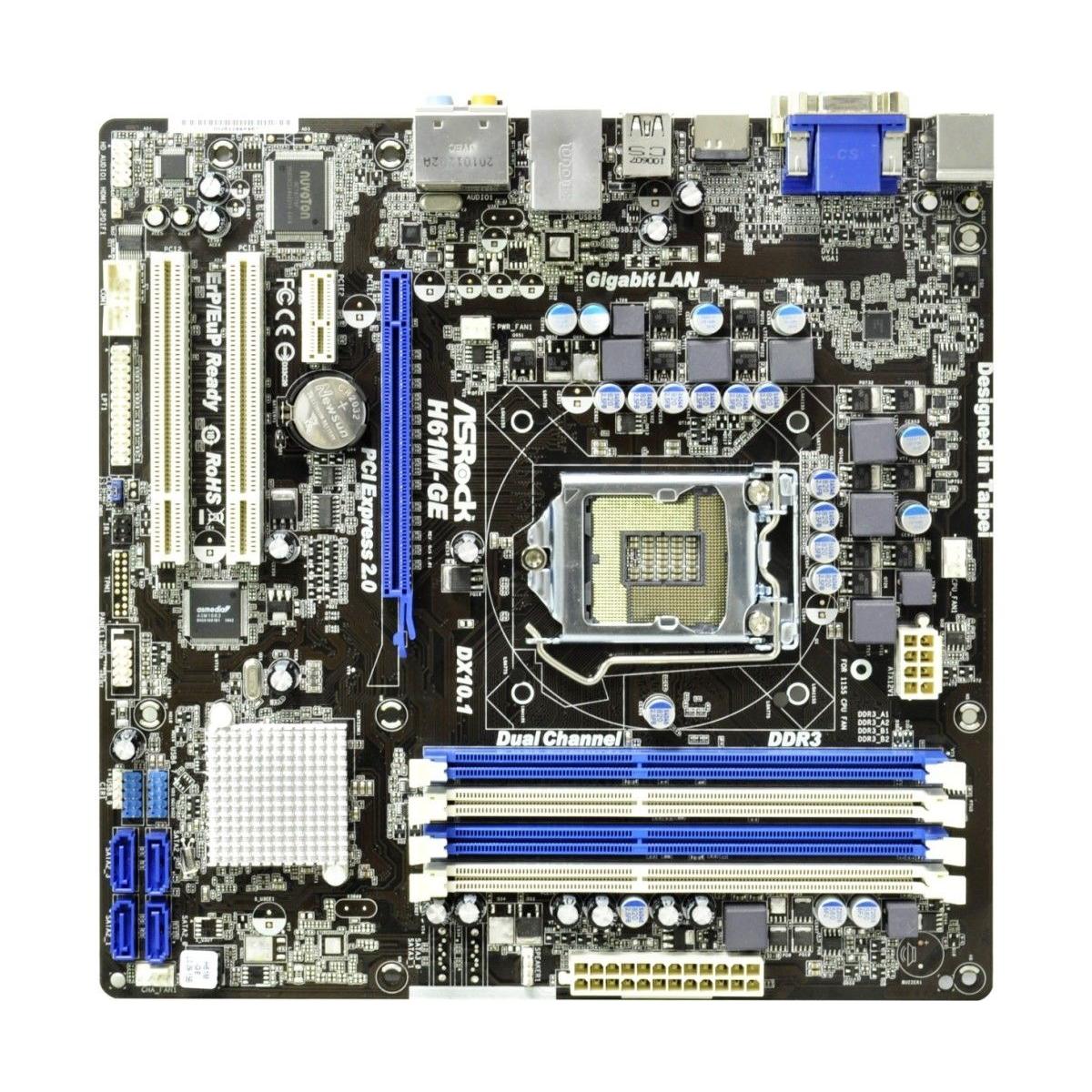 Характеристики платы. ASROCK h61m-ge. Материнская плата ASROCK h61m-ge. ASROCK 1155 материнская плата. ASROCK 61m ge.