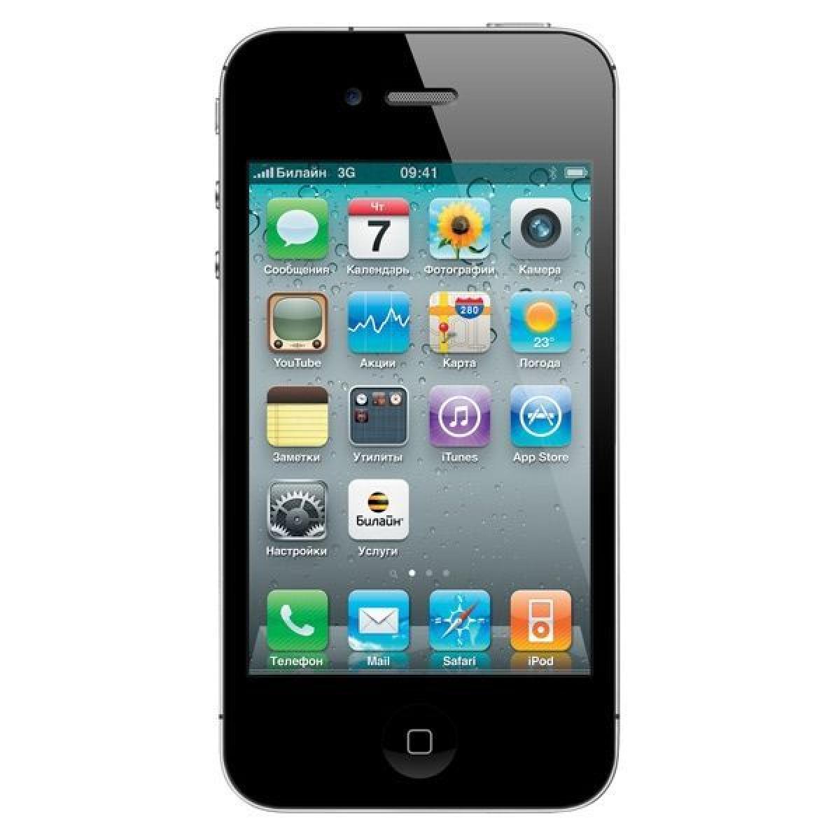 Купить Смартфон Apple iPhone 4 8Gb Black MD128, недорого в в  интернет-магазине Кибермолл с доставкой. Фото, отзывы, описания,  характеристики Владивосток