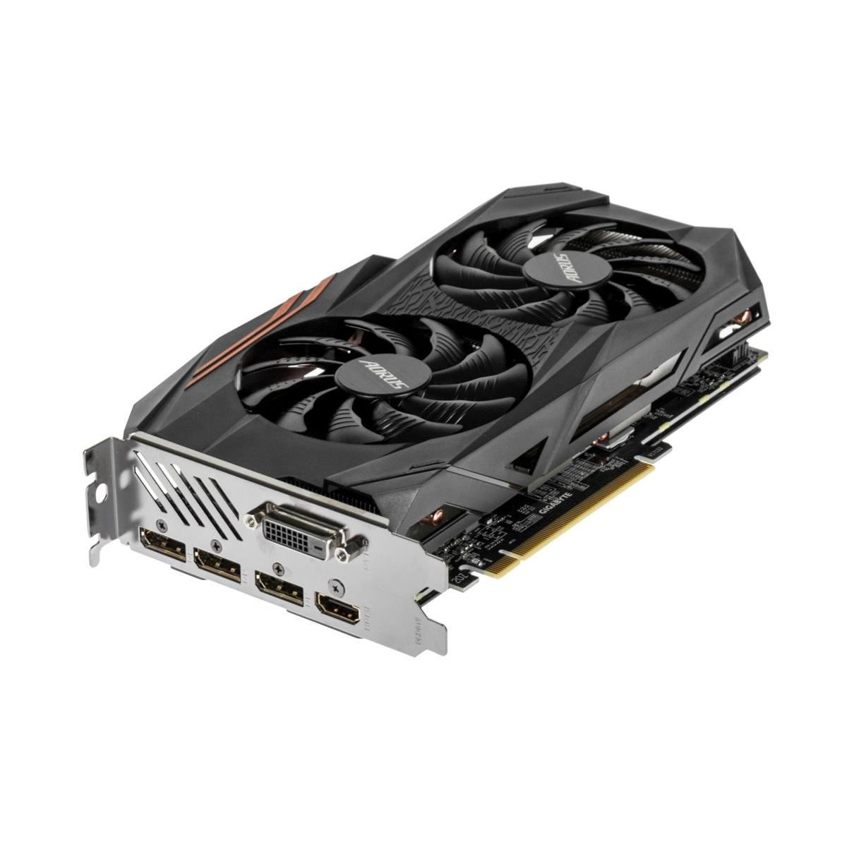 Купить Видеокарта ATI Radeon Gigabyte RX580 GV-RX580AORUS-8GD Чёрный,  недорого в в интернет-магазине Кибермолл с доставкой. Фото, отзывы,  описания, характеристики Владивосток