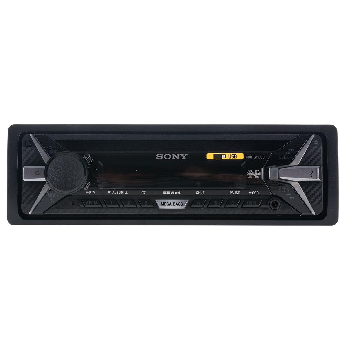 Купить Автомагнитола 1 DIN Sony CDX-G1100U Чёрный, недорого в в  интернет-магазине Кибермолл с доставкой. Фото, отзывы, описания,  характеристики Владивосток