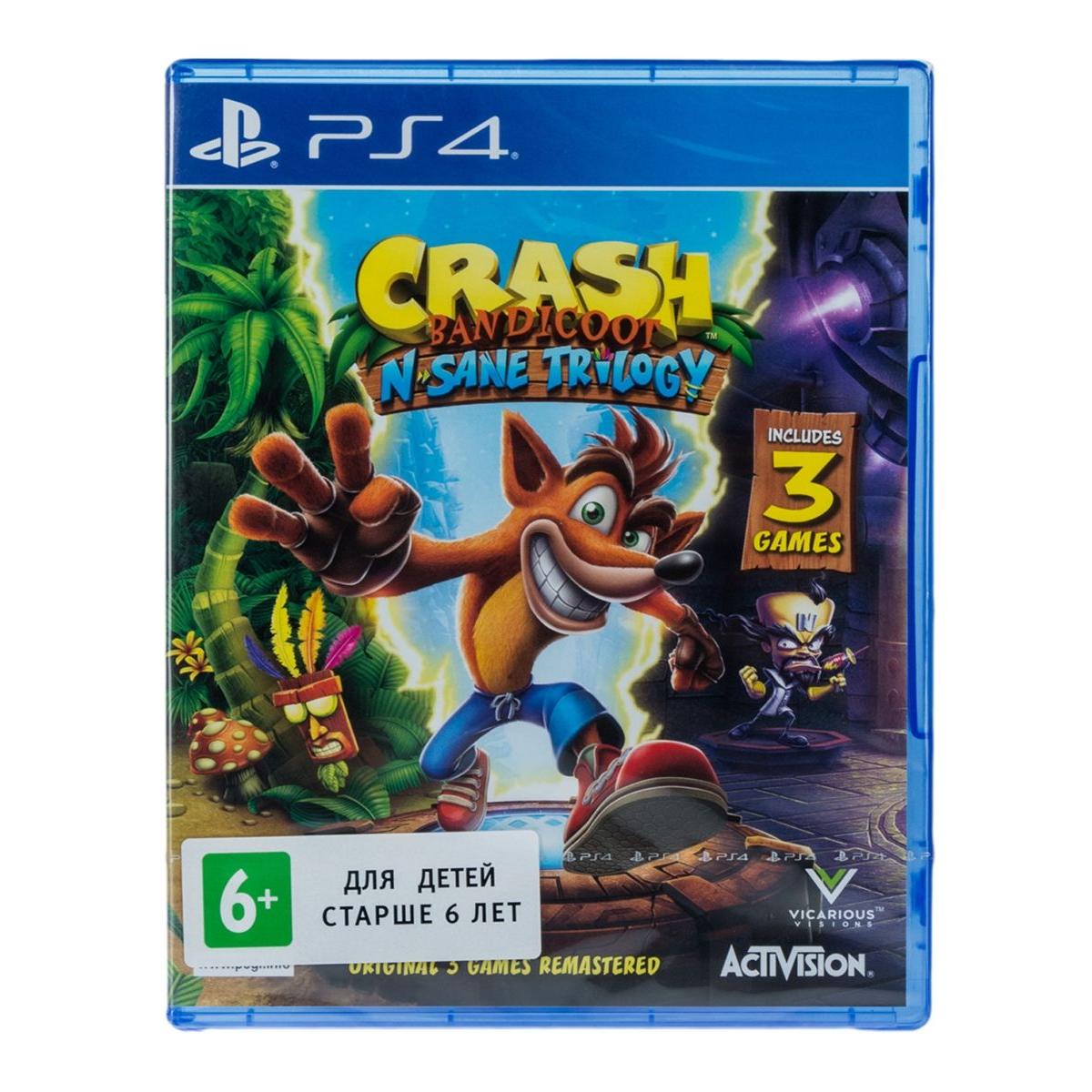 Купить Игра PS4 Activision Crash Bandicoot Nsane Trilogy, недорого в в  интернет-магазине Кибермолл с доставкой. Фото, отзывы, описания,  характеристики Владивосток