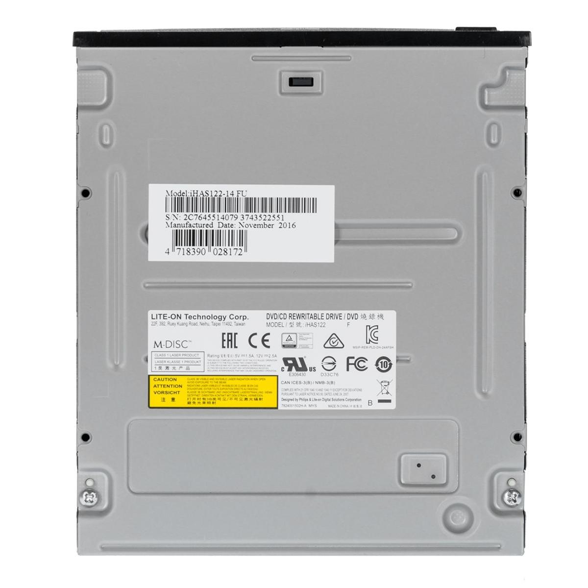 Купить Привод DVD/RW Lite-Onа IHAS122-14/-18 Чёрный, недорого в в  интернет-магазине Кибермолл с доставкой. Фото, отзывы, описания,  характеристики Владивосток