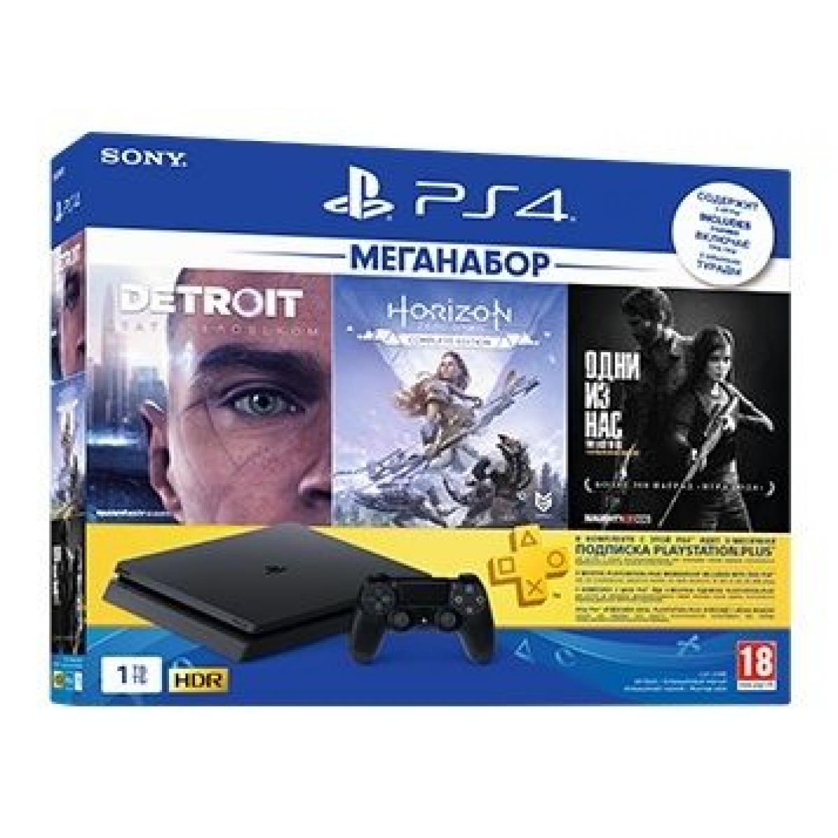 Купить Игровая консоль PlayStation 4 1Тб Хиты PS4 + 3мес Чёрный, недорого в  в интернет-магазине Кибермолл с доставкой. Фото, отзывы, описания,  характеристики Владивосток