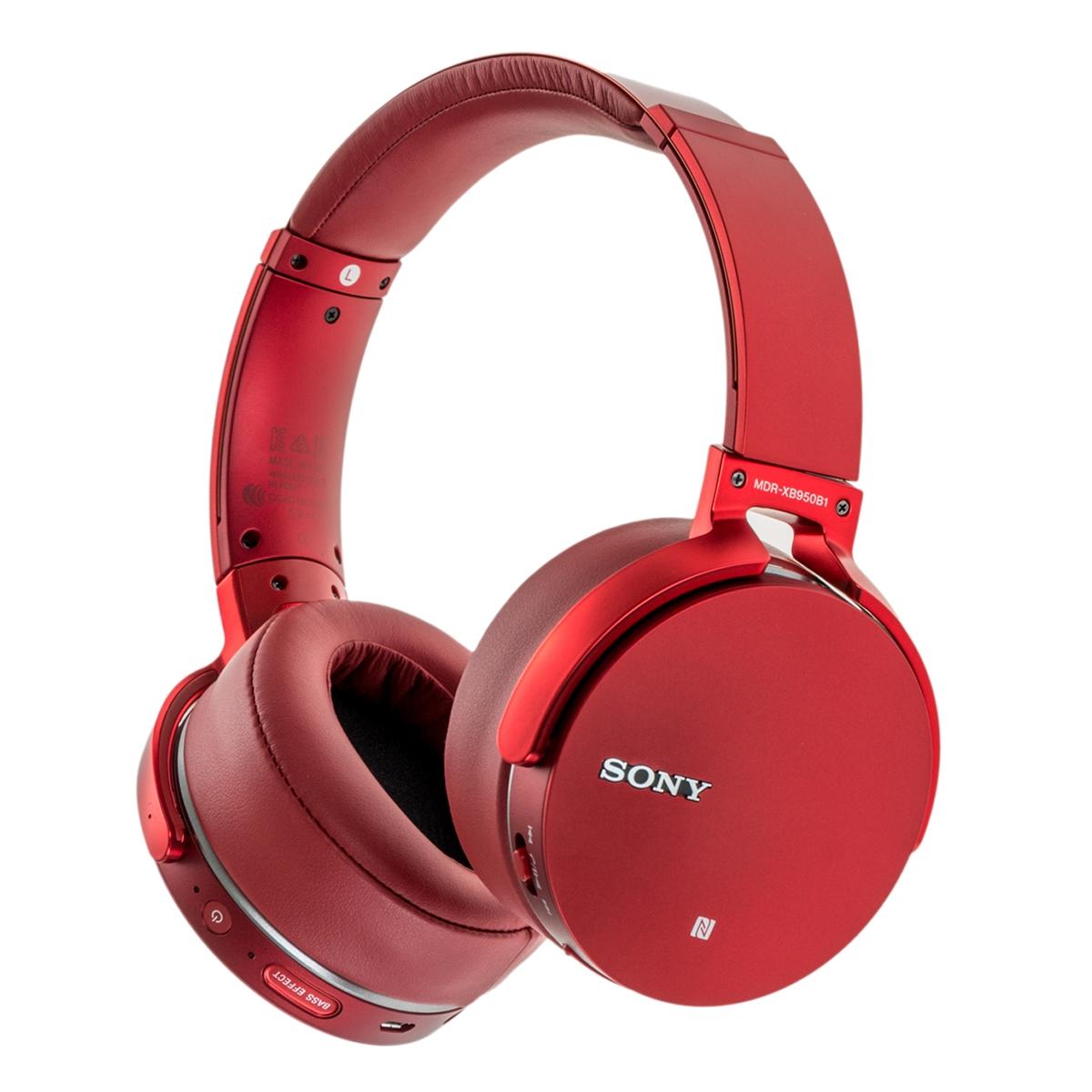 Купить Наушники беспроводные Sony MDR-XB950B1 Красный, недорого в в  интернет-магазине Кибермолл с доставкой. Фото, отзывы, описания,  характеристики Владивосток