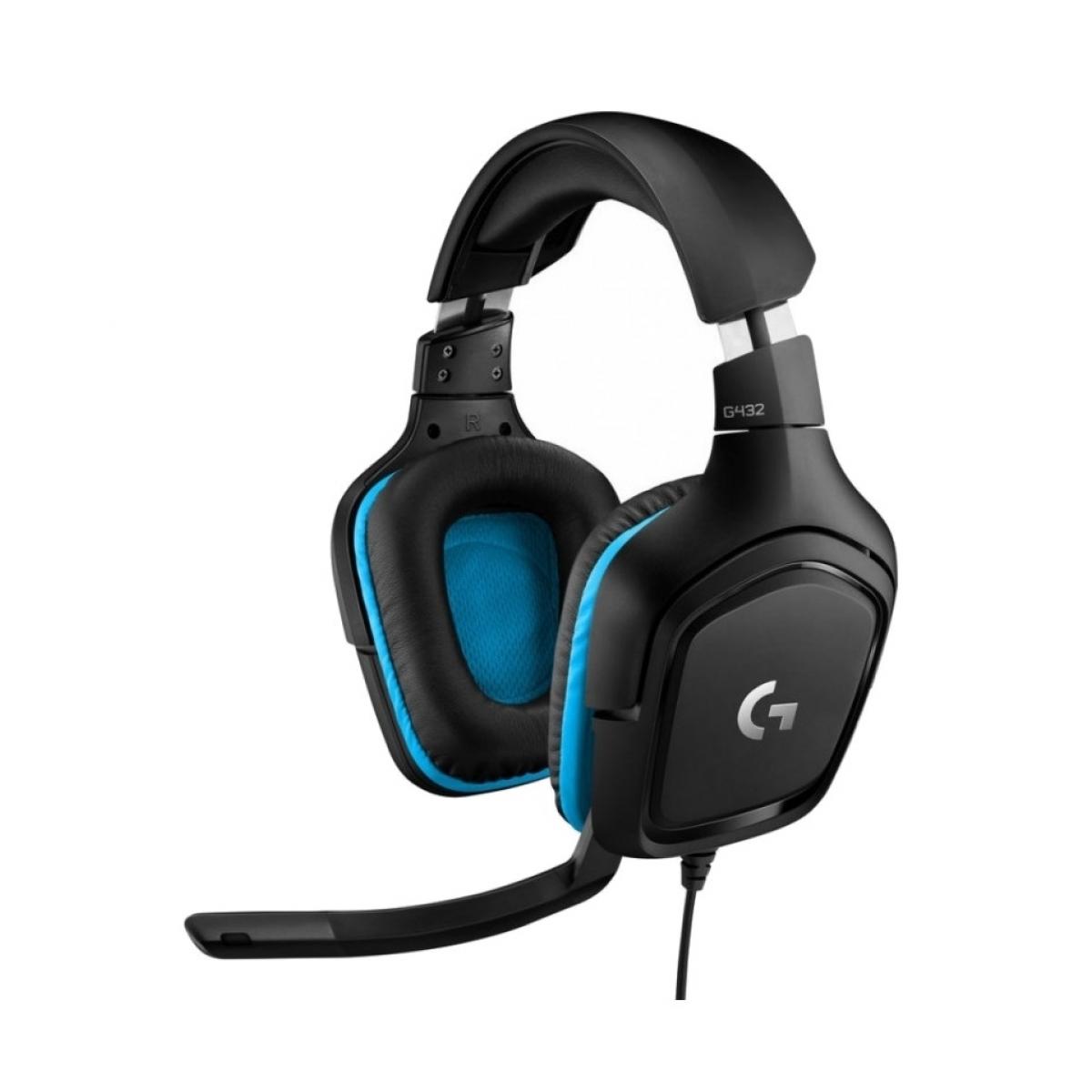 Купить Наушники игровые Logitech G432 LEATHERETTE Чёрно-синий, недорого в в  интернет-магазине Кибермолл с доставкой. Фото, отзывы, описания,  характеристики Владивосток