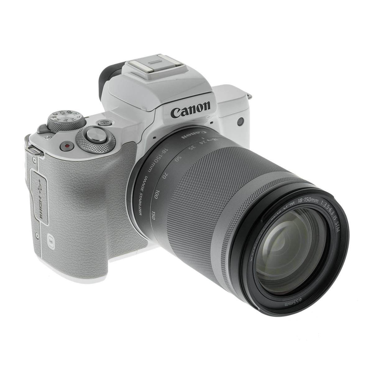 Купить Фотоаппарат беззеркальный Canon EOS M50 EF-M18-150 IS STM Белый,  недорого в в интернет-магазине Кибермолл с доставкой. Фото, отзывы,  описания, характеристики Владивосток