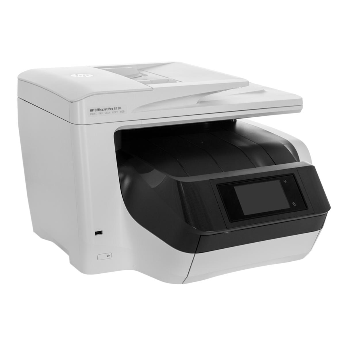 Купить МФУ Струйное HP Officejet Pro 8730 e-AiO Чёрно-белый, недорого в в  интернет-магазине Кибермолл с доставкой. Фото, отзывы, описания,  характеристики Владивосток