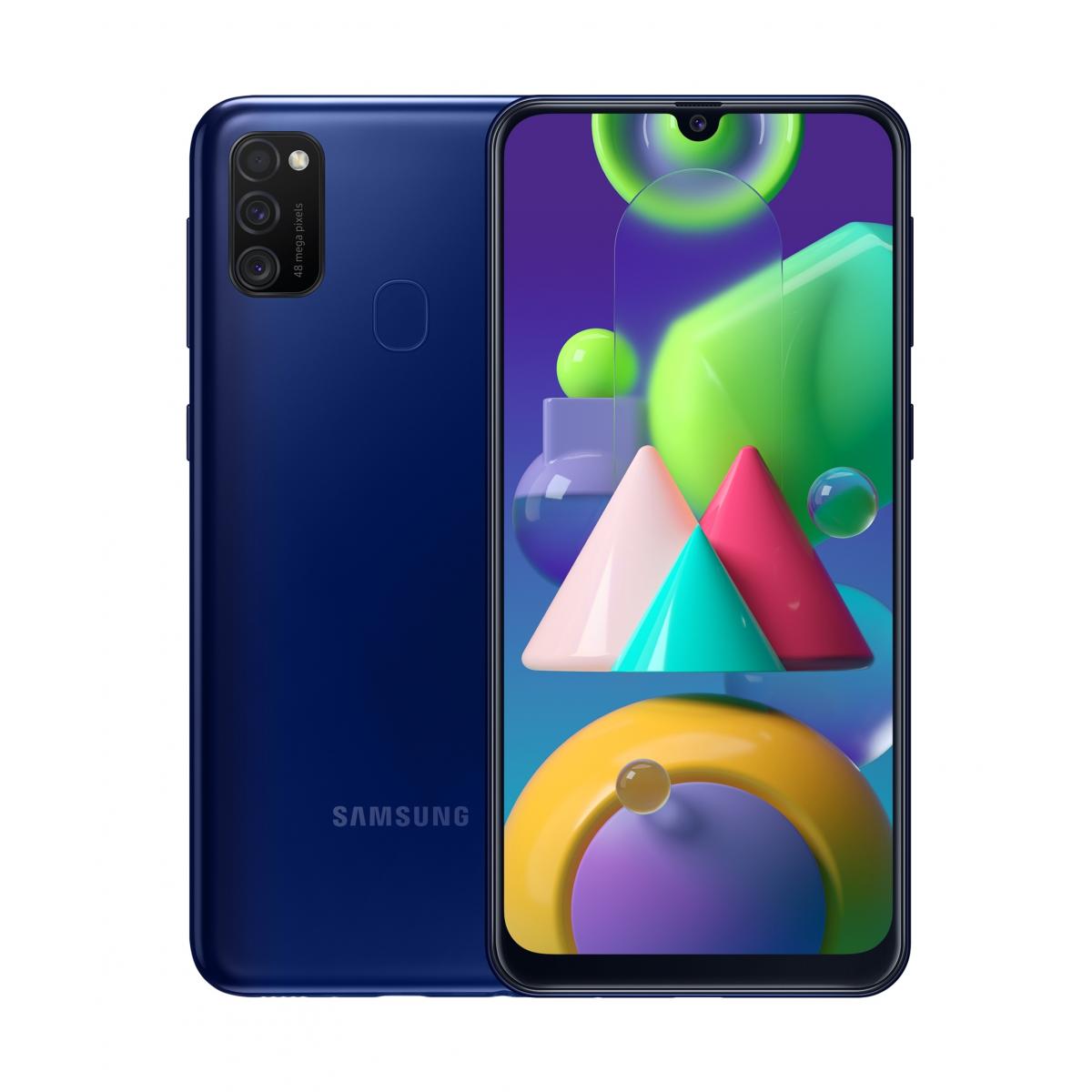 Купить Смартфон Samsung Galaxy M21 Синий, недорого в в интернет-магазине  Кибермолл с доставкой. Фото, отзывы, описания, характеристики Владивосток