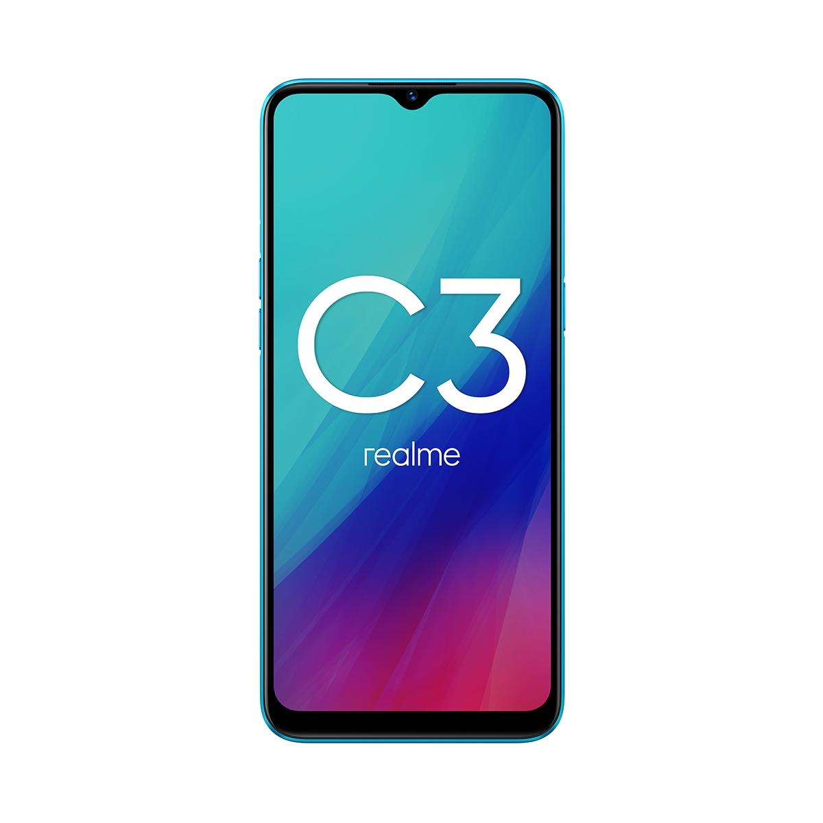 Купить Смартфон Realme C3 32Gb Синий, недорого в в интернет-магазине  Кибермолл с доставкой. Фото, отзывы, описания, характеристики Владивосток