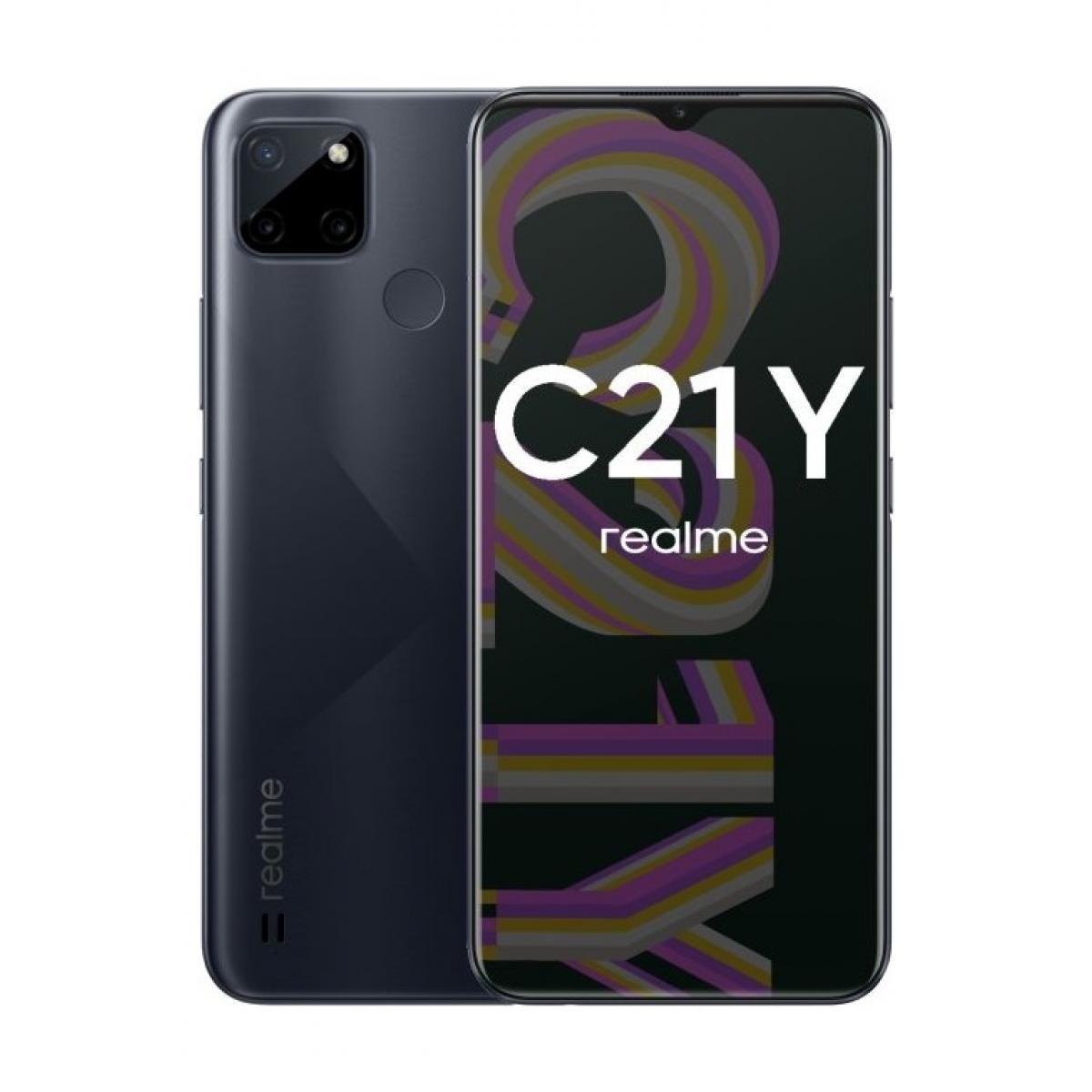 Купить Смартфон Realme C21Y 4Gb/64Gb Чёрный, недорого в в интернет-магазине  Кибермолл с доставкой. Фото, отзывы, описания, характеристики Владивосток