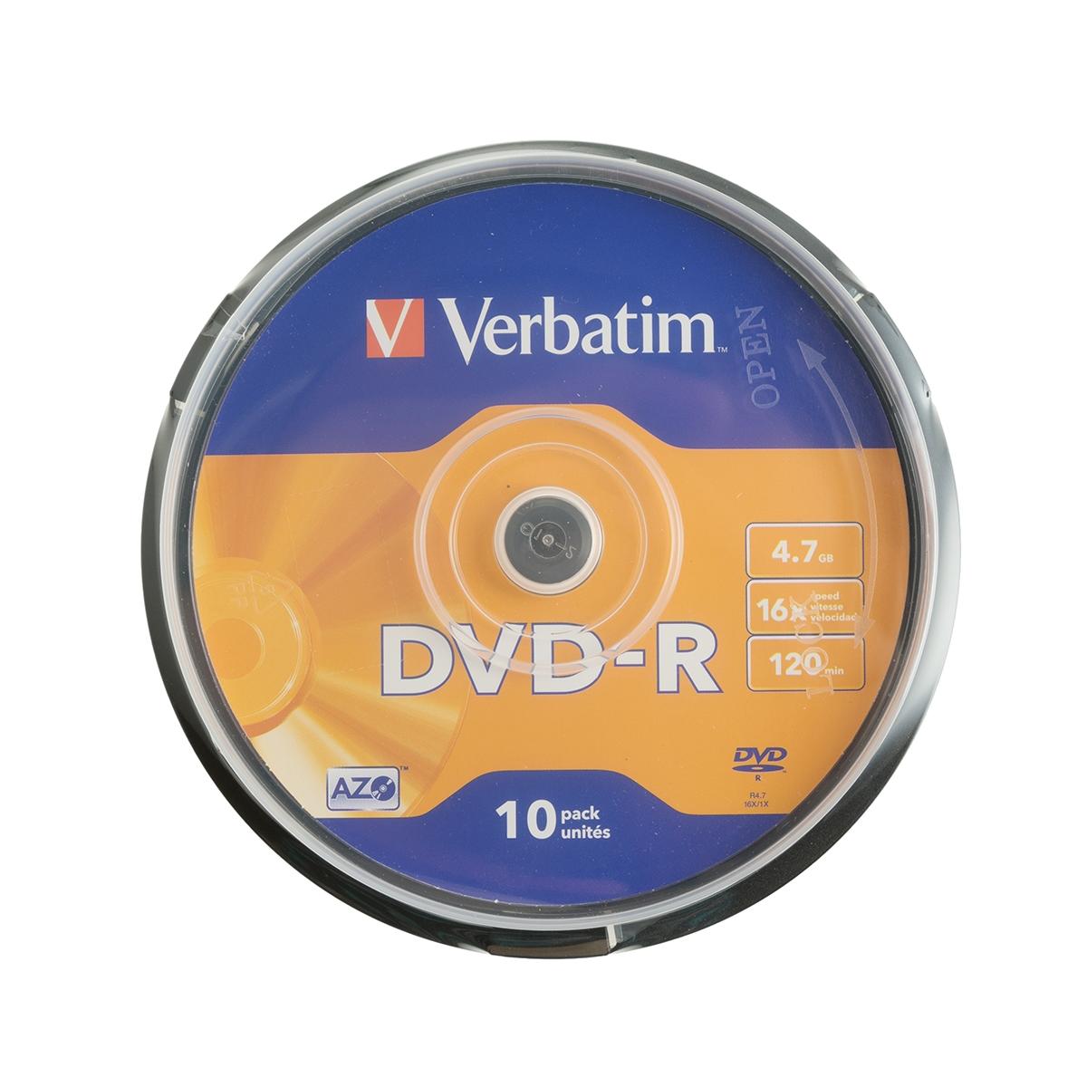 Купить Диск DVD Verbatim DVD-R 4.7Gb Cake Box 10шт, недорого в в  интернет-магазине Кибермолл с доставкой. Фото, отзывы, описания,  характеристики Владивосток