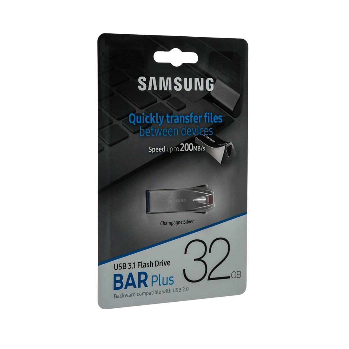 Купить Флэш накопитель 32ГБ Samsung Bar Plus USB 3.1, недорого в в  интернет-магазине Кибермолл с доставкой. Фото, отзывы, описания,  характеристики Владивосток