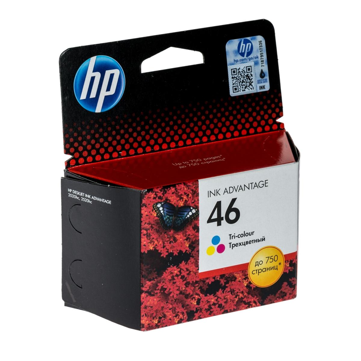 Купить Струйный картридж HP CZ638AE 46 (DeskJet  2020/2029/2520/2529/4720/4729) Многоцветный, недорого в в интернет-магазине  Кибермолл с доставкой. Фото, отзывы, описания, характеристики Владивосток