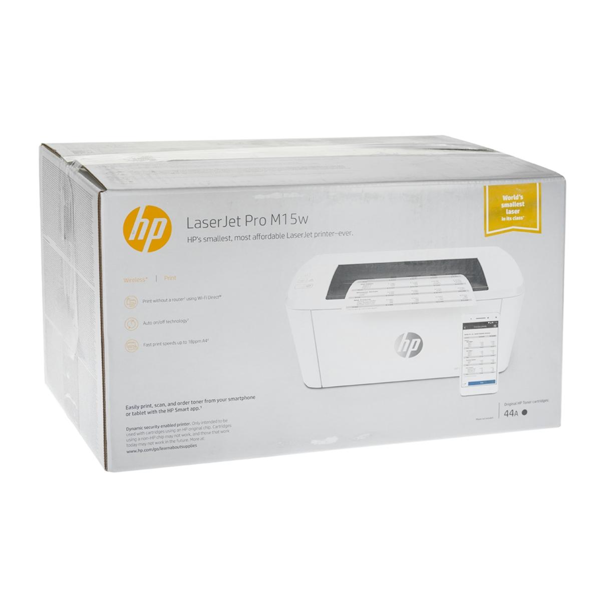 Купить Принтер Лазерный HP LaserJet Pro M15w Белый, недорого в в  интернет-магазине Кибермолл с доставкой. Фото, отзывы, описания,  характеристики Владивосток