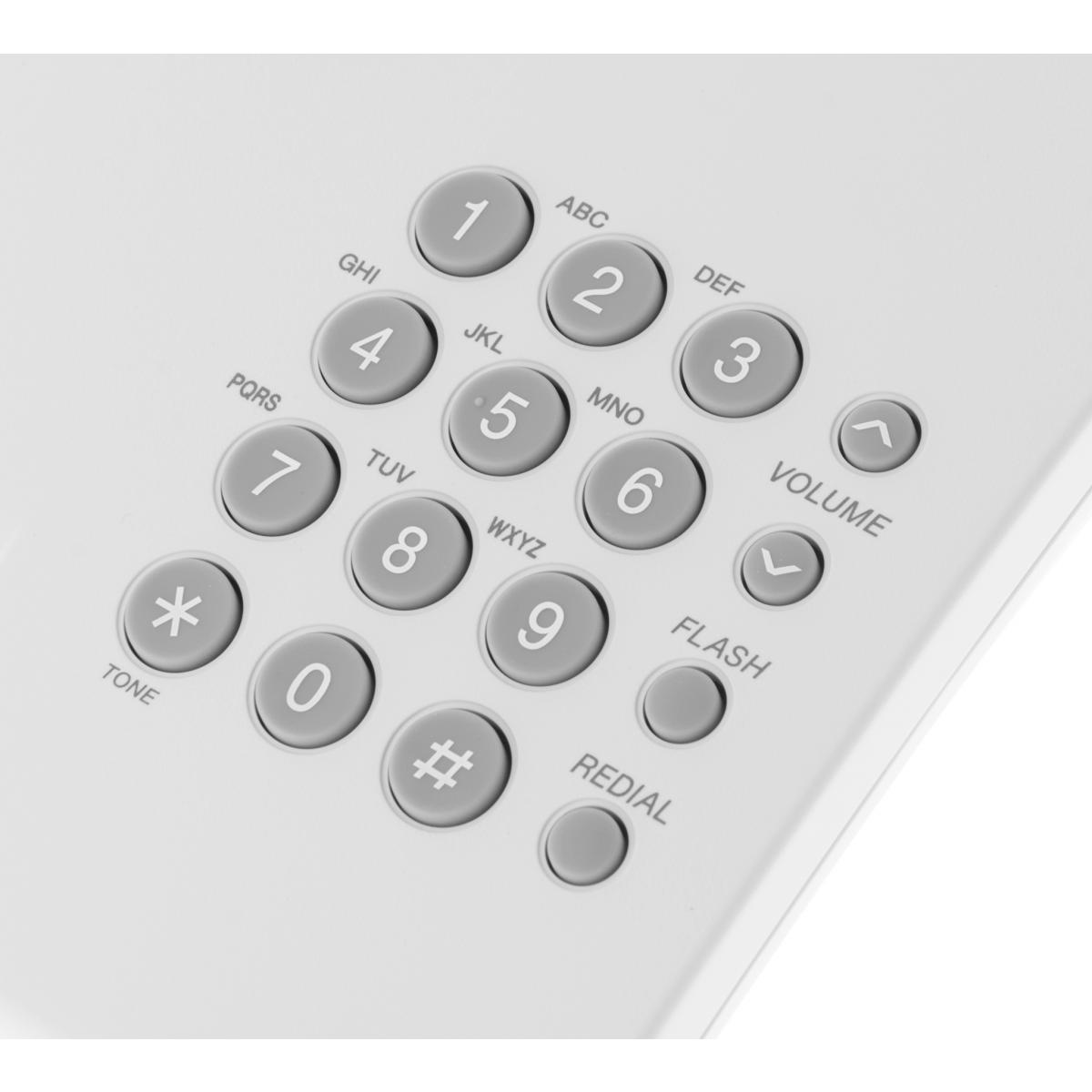 Купить Проводной телефон Panasonic KX-TS2350RUW Белый, недорого в в  интернет-магазине Кибермолл с доставкой. Фото, отзывы, описания,  характеристики Владивосток