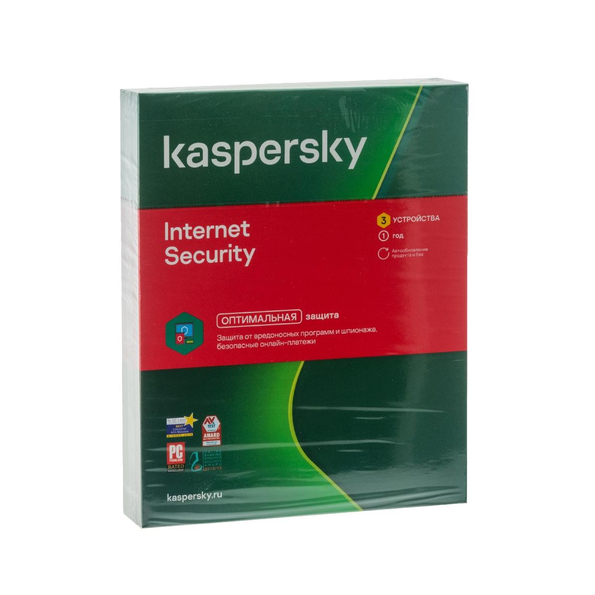 Купить Антивирус Kaspersky Internet Security 3/1 Box, недорого в в  интернет-магазине Кибермолл с доставкой. Фото, отзывы, описания,  характеристики Владивосток