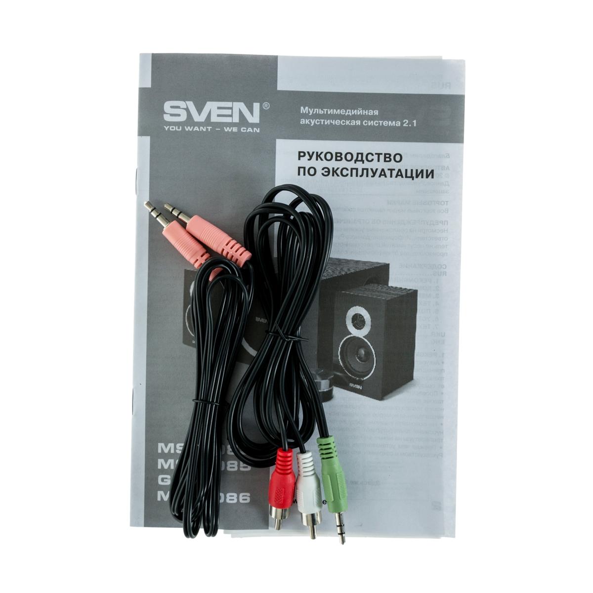 Купить Колонки 2.0 Sven MS-1085 (SV-01301085BK) 2х13 Вт Чёрный, недорого в  в интернет-магазине Кибермолл с доставкой. Фото, отзывы, описания,  характеристики Владивосток