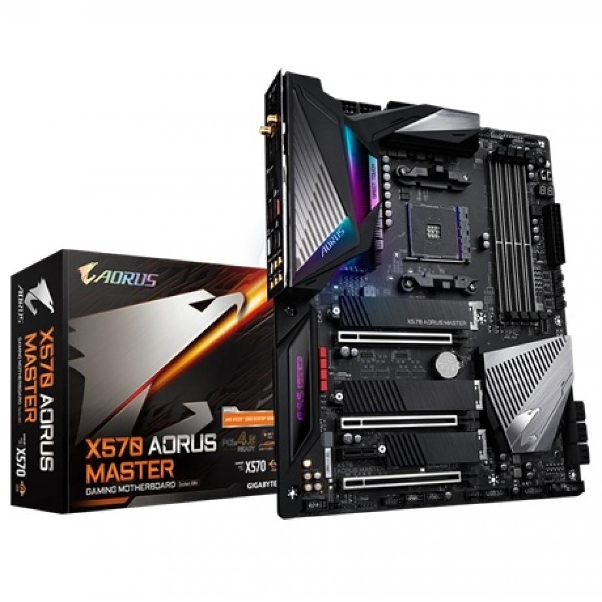 Купить Материнская плата Gigabyte X570 AORUS MASTER, недорого в в  интернет-магазине Кибермолл с доставкой. Фото, отзывы, описания,  характеристики Владивосток