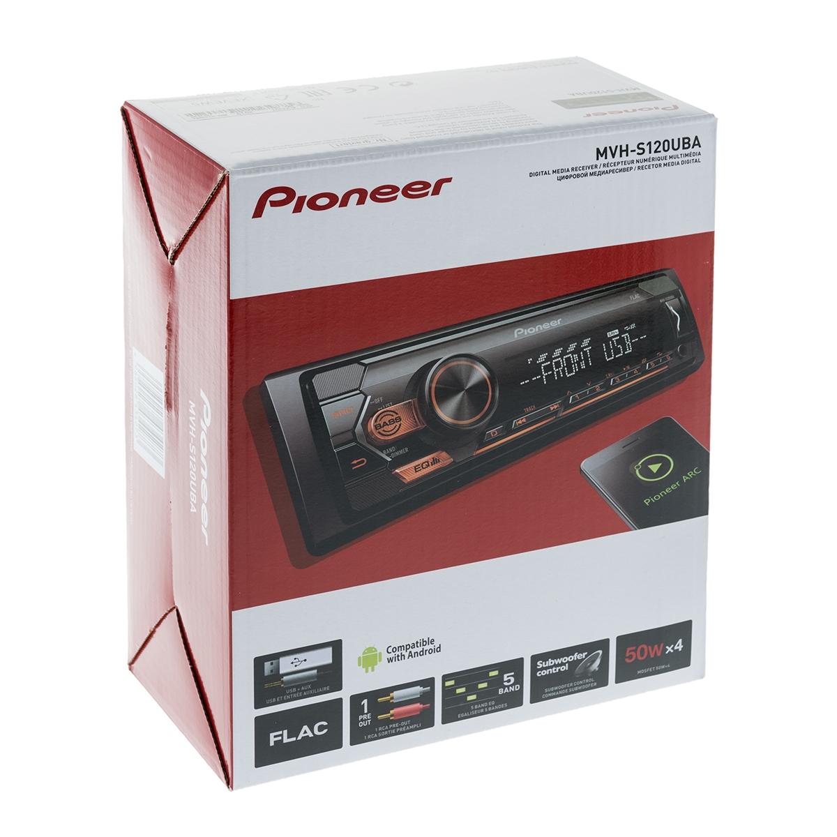 Купить Автомагнитола 1 DIN Pioneer MVH-S120UBA Чёрный, недорого в в  интернет-магазине Кибермолл с доставкой. Фото, отзывы, описания,  характеристики Владивосток