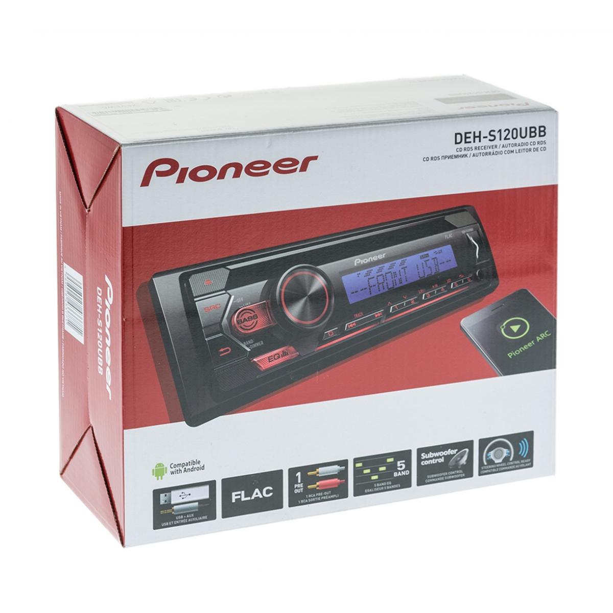 Купить Автомагнитола 1 DIN Pioneer DEH-S120UBB Чёрный, недорого в в  интернет-магазине Кибермолл с доставкой. Фото, отзывы, описания,  характеристики Владивосток