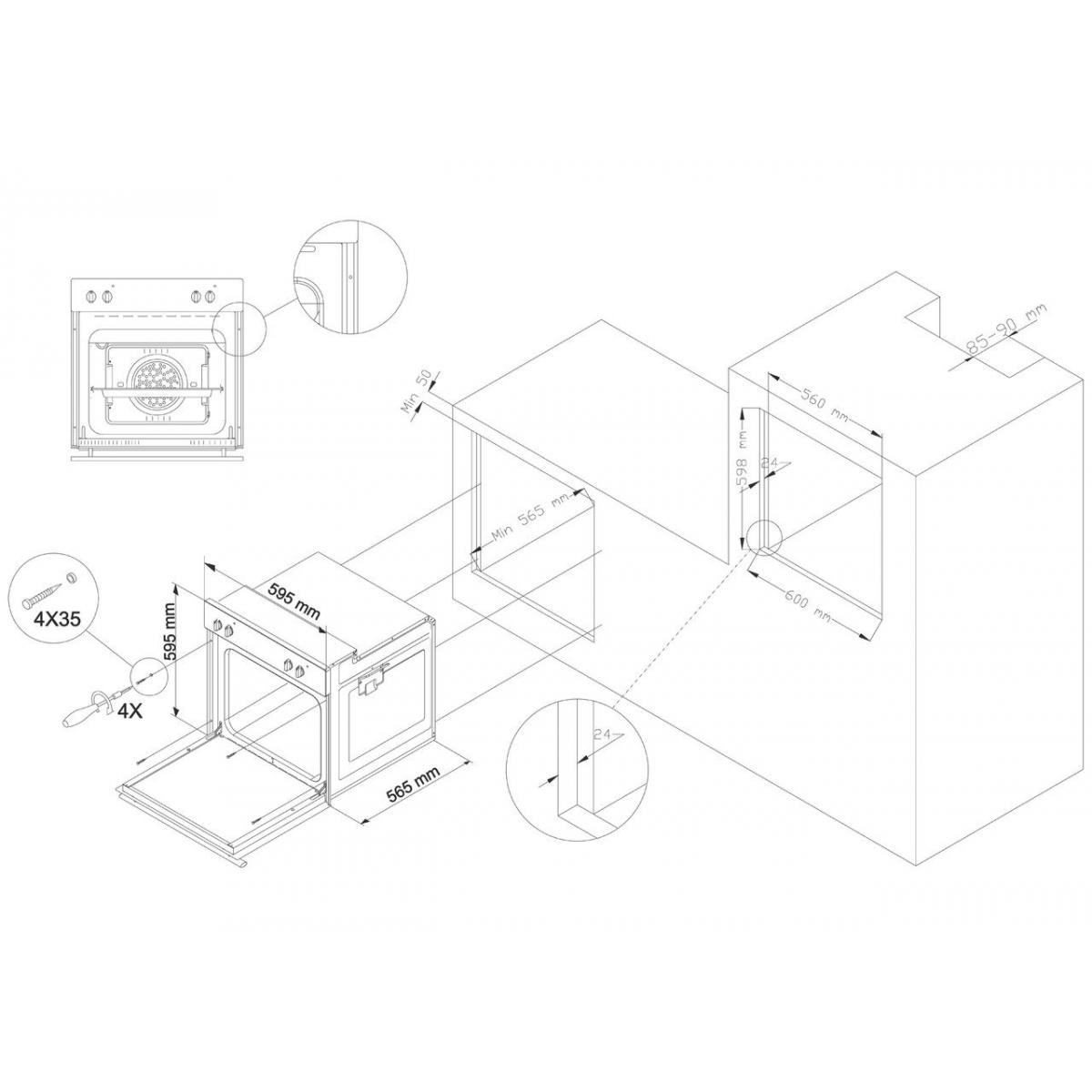 Купить Духовой шкаф Simfer B6EW16011 Белый, недорого в в интернет-магазине  Кибермолл с доставкой. Фото, отзывы, описания, характеристики Владивосток