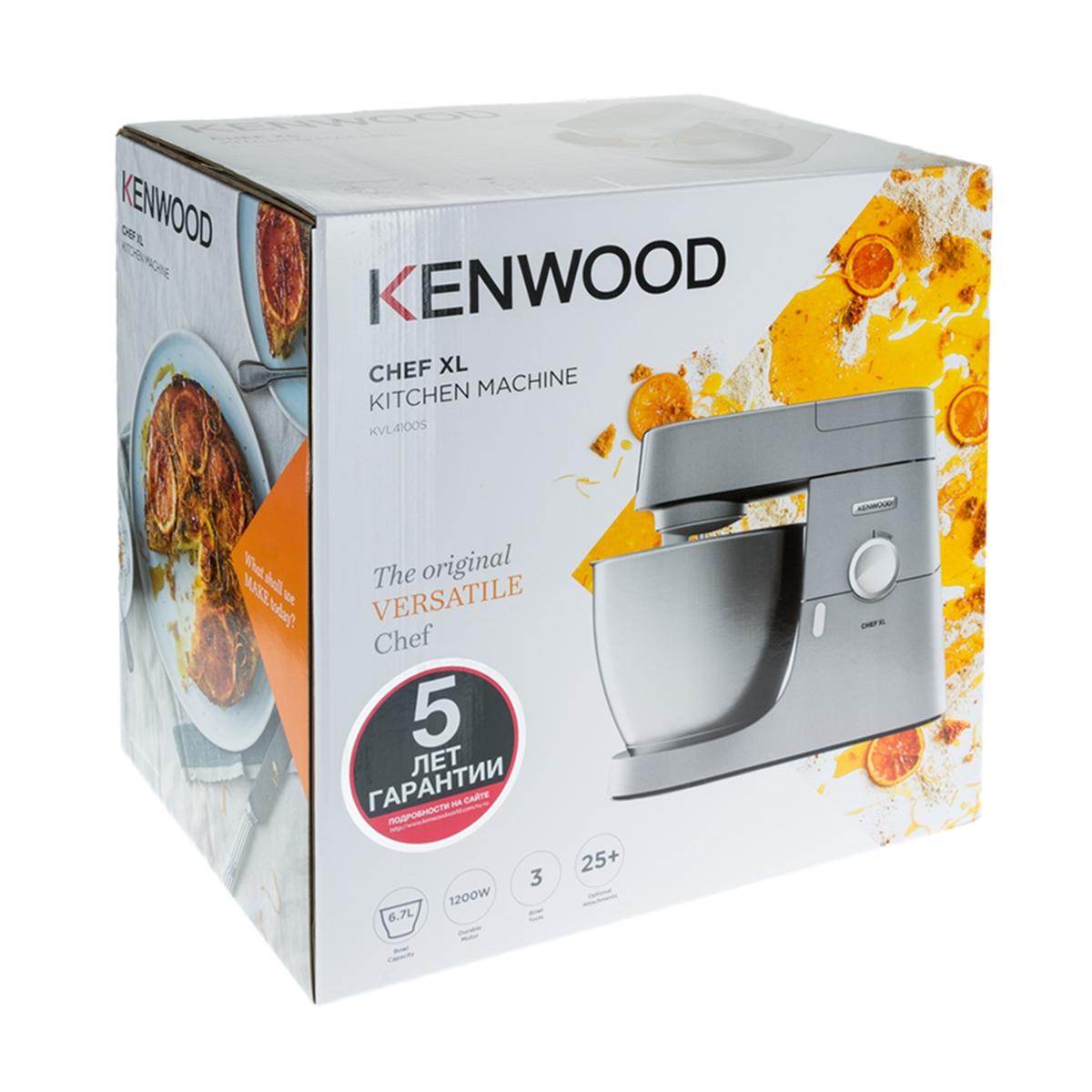 Купить Кухонная машина Kenwood KVL4100S Серебристый, недорого в в  интернет-магазине Кибермолл с доставкой. Фото, отзывы, описания,  характеристики Владивосток