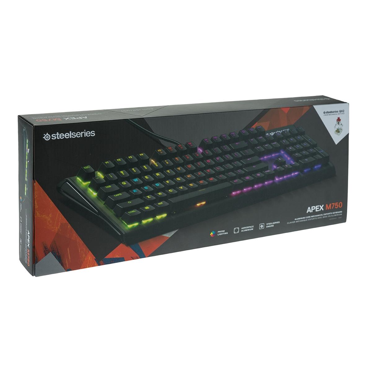 Купить Клавиатура игровая Steelseries Apex M750- RU Layout Чёрный, недорого  в в интернет-магазине Кибермолл с доставкой. Фото, отзывы, описания,  характеристики Владивосток