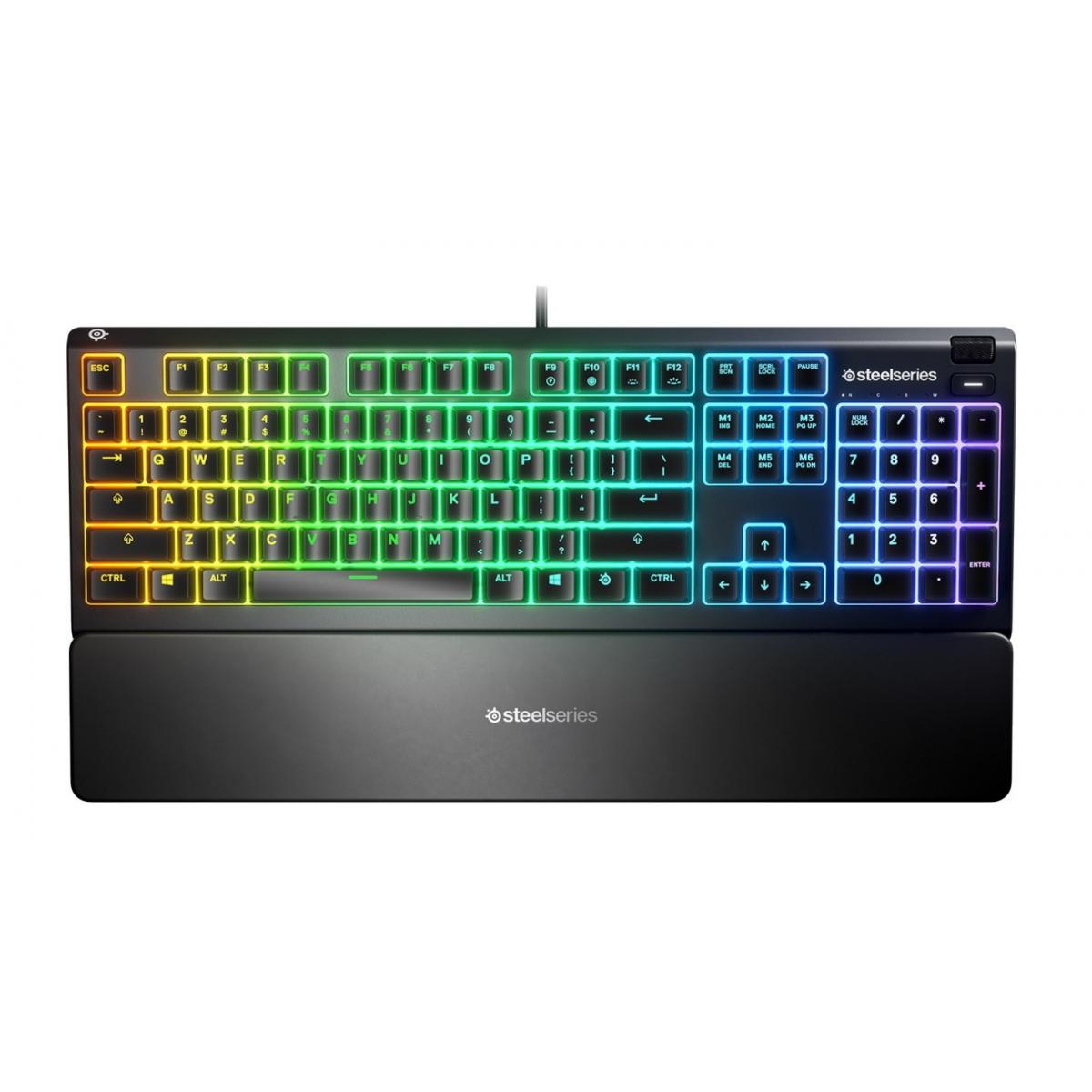 Купить Клавиатура игровая Steelseries Apex 3 SS64805 Чёрный, недорого в в  интернет-магазине Кибермолл с доставкой. Фото, отзывы, описания,  характеристики Владивосток