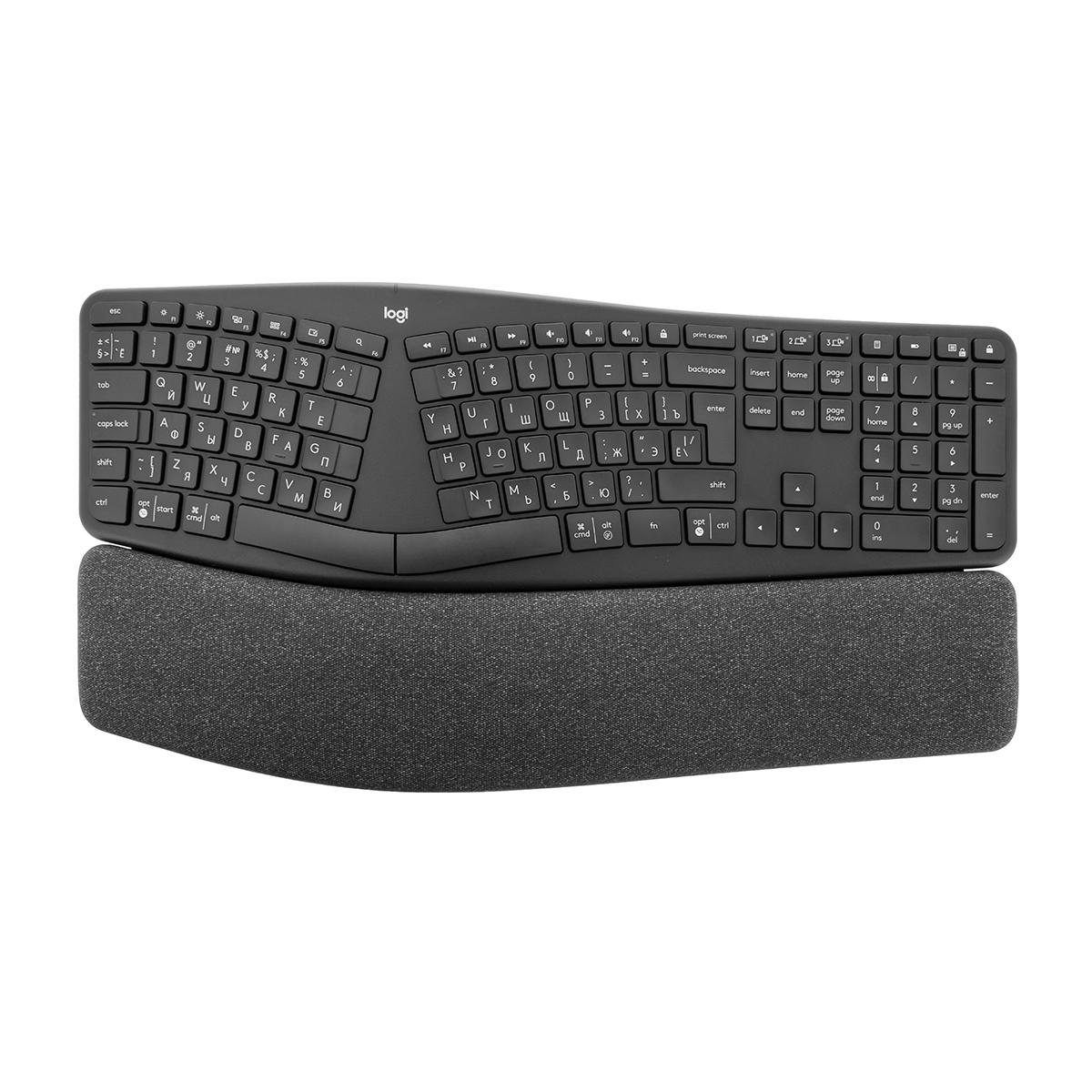 Купить Клавиатура беспроводная Logitech ERGO K860 920-010110 Тёмно-серый,  недорого в в интернет-магазине Кибермолл с доставкой. Фото, отзывы,  описания, характеристики Владивосток