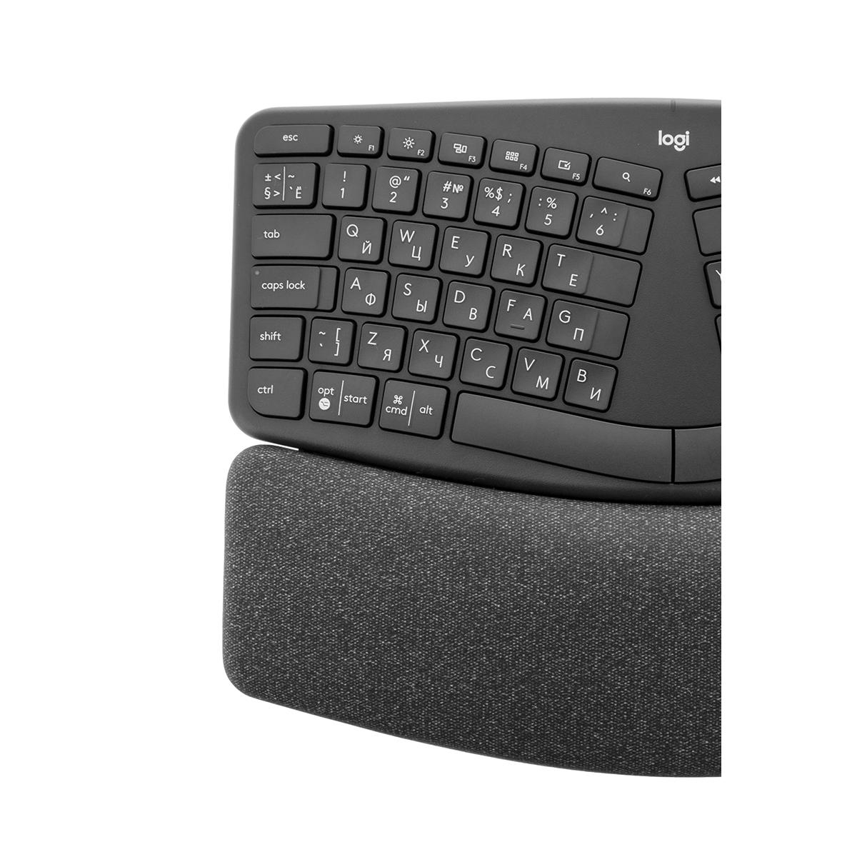 Купить Клавиатура беспроводная Logitech ERGO K860 920-010110 Тёмно-серый,  недорого в в интернет-магазине Кибермолл с доставкой. Фото, отзывы,  описания, характеристики Владивосток