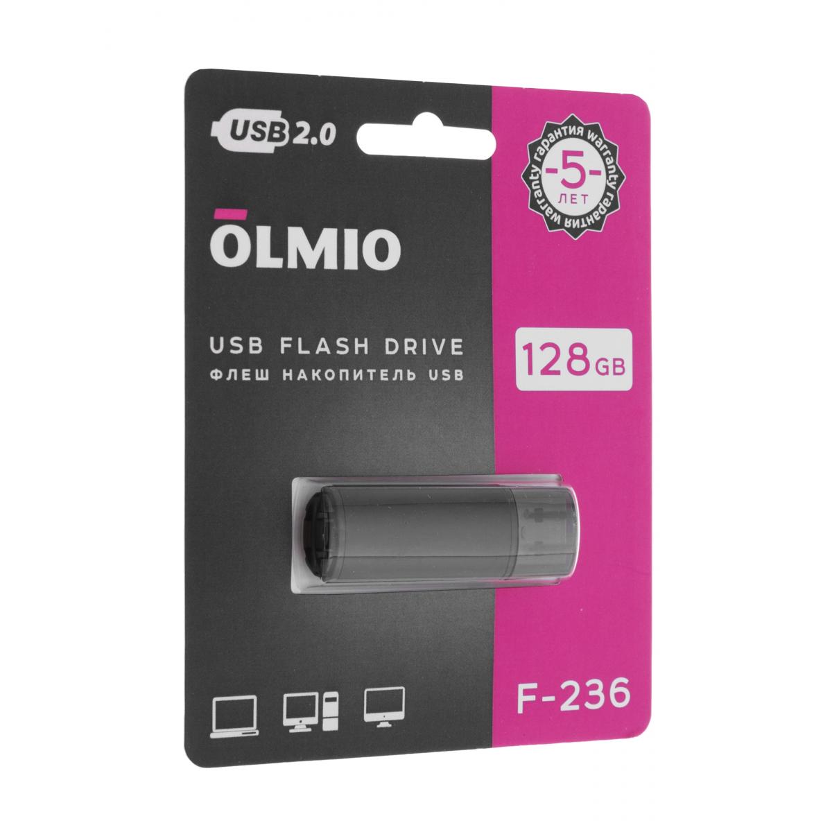 Купить Флэш накопитель 128ГБ Olmio F-236 USB2.0 Чёрный, недорого в в  интернет-магазине Кибермолл с доставкой. Фото, отзывы, описания,  характеристики Владивосток